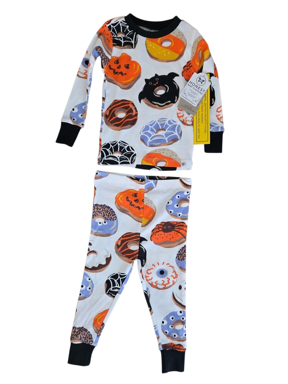 Honest Baby Halloween Spooky Donuts Organic PJs Set 12M NWT